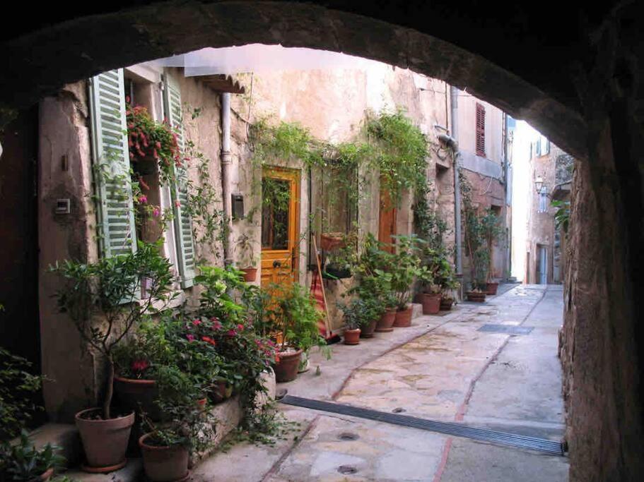 Studio Calme Et Agreable Avec Acces Jardin Partage Le Bar-sur-Loup Exterior foto